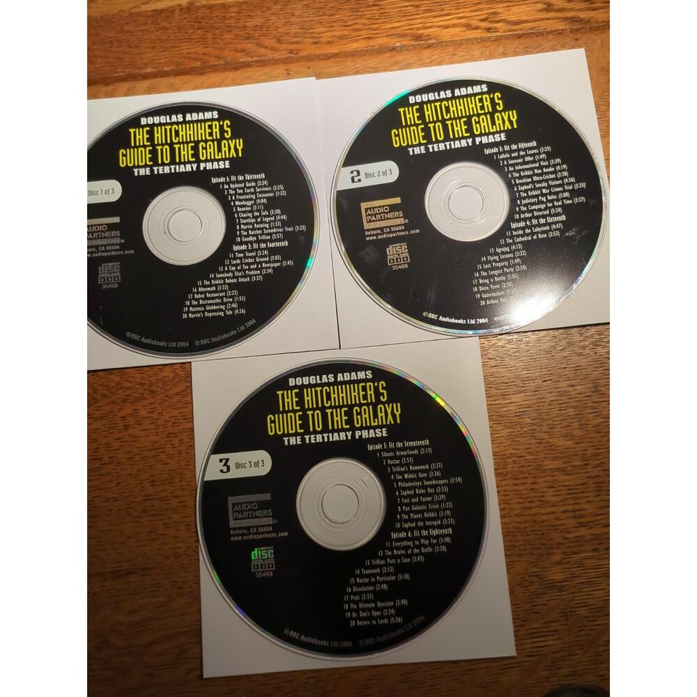 Hitchhiker's Guide to the Galaxy Tertiary Phase BBC Audio Douglas Adams 3 CDs